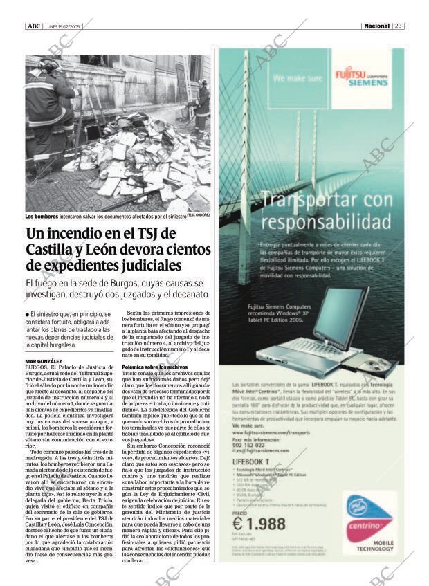 ABC MADRID 19-12-2005 página 23