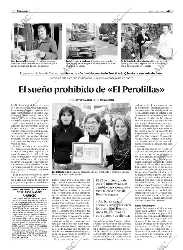 ABC MADRID 19-12-2005 página 52