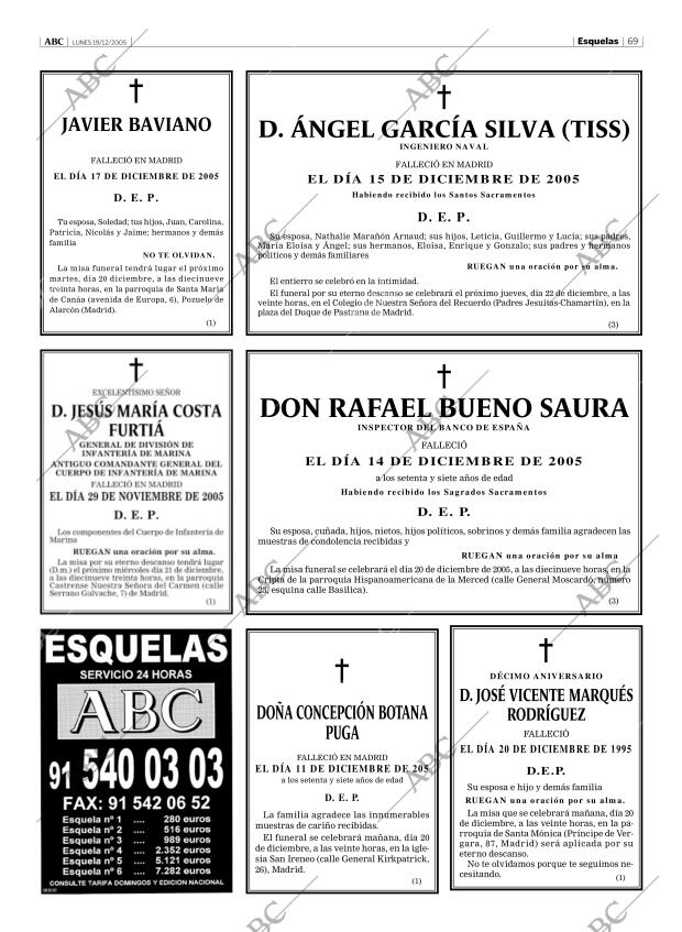 ABC MADRID 19-12-2005 página 69