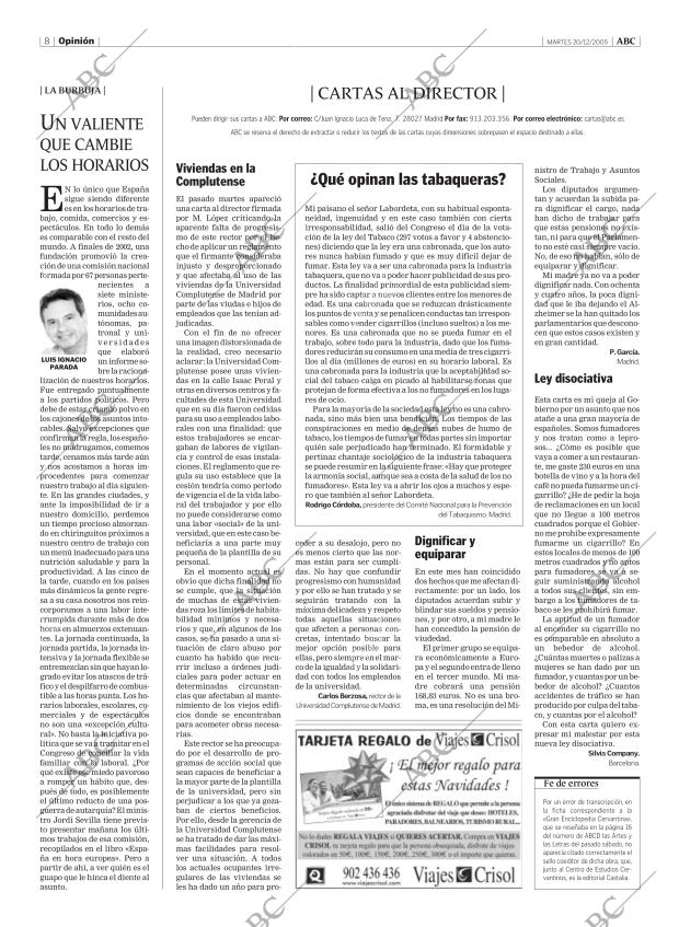 ABC MADRID 20-12-2005 página 8