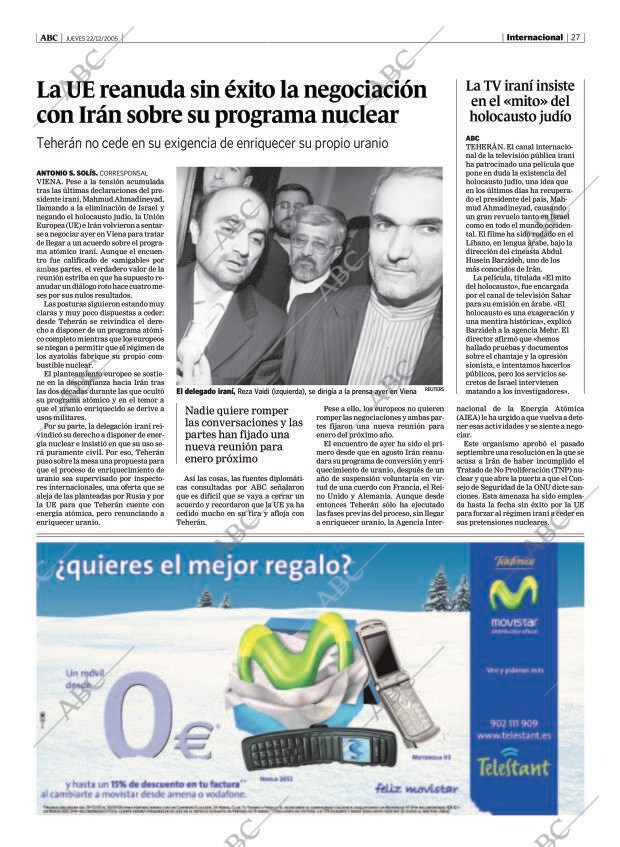 ABC MADRID 22-12-2005 página 27