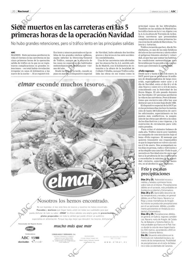 ABC MADRID 24-12-2005 página 20