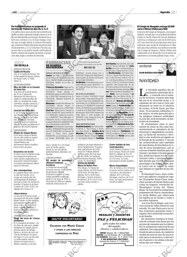 ABC SEVILLA 24-12-2005 página 27