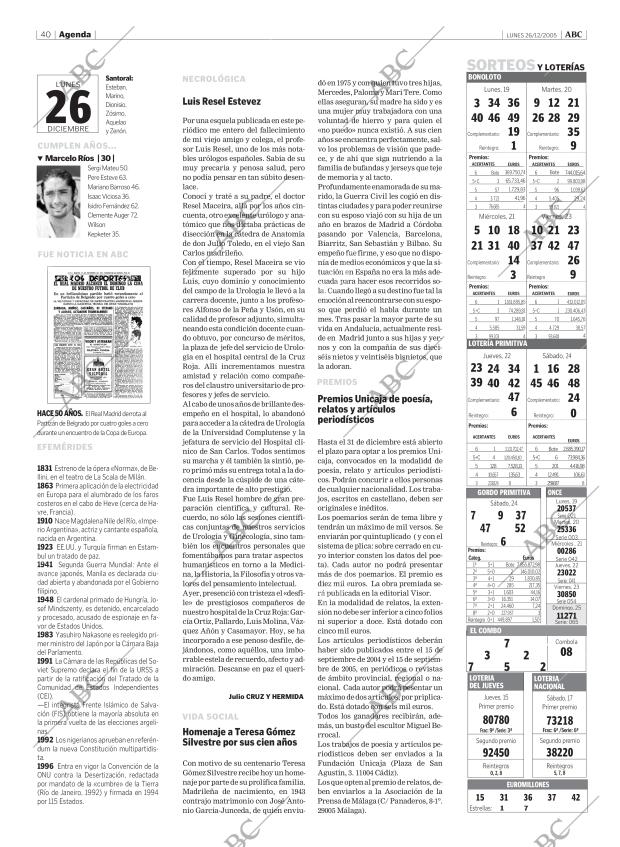 ABC MADRID 26-12-2005 página 40