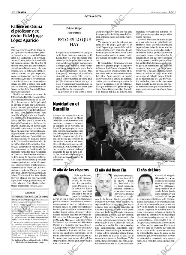 ABC SEVILLA 26-12-2005 página 20
