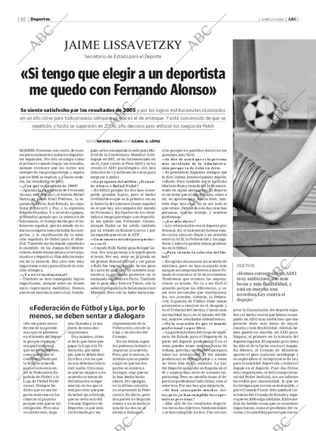 ABC MADRID 02-01-2006 página 92