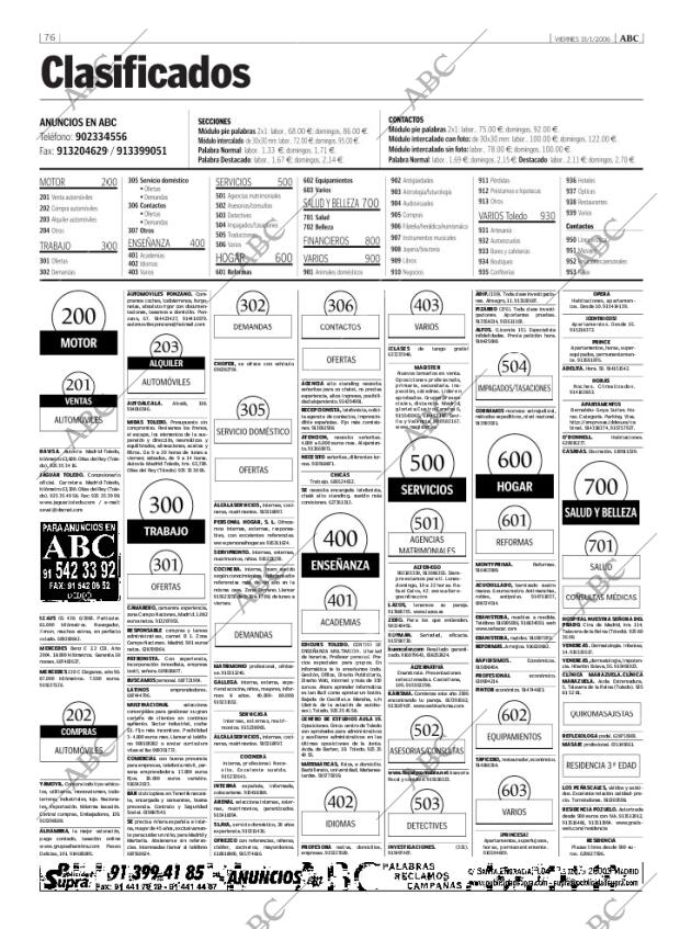 ABC MADRID 13-01-2006 página 76