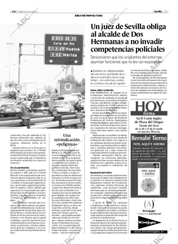 ABC SEVILLA 18-01-2006 página 21