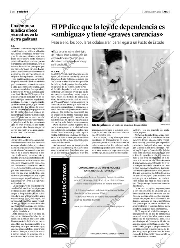 ABC SEVILLA 18-01-2006 página 58