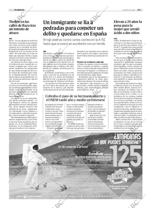 ABC SEVILLA 19-01-2006 página 40