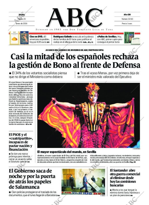 ABC SEVILLA 20-01-2006 página 1