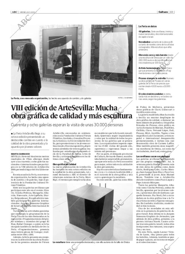 ABC SEVILLA 20-01-2006 página 69
