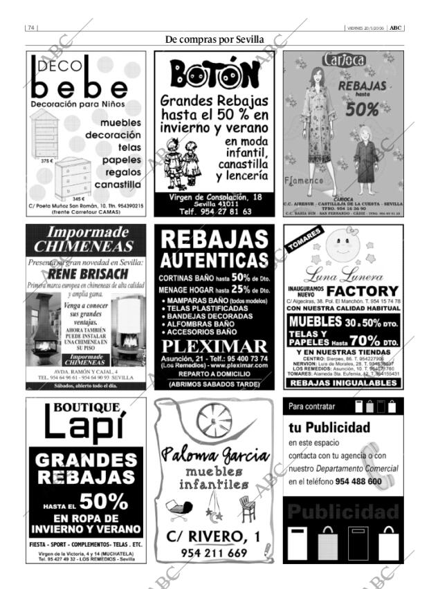 ABC SEVILLA 20-01-2006 página 74