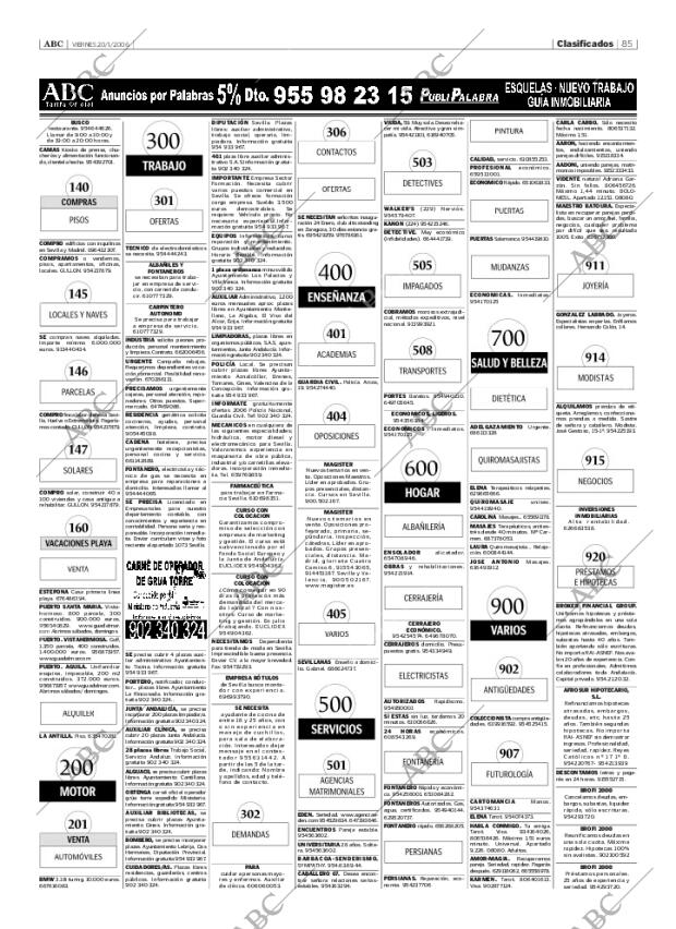 ABC SEVILLA 20-01-2006 página 85