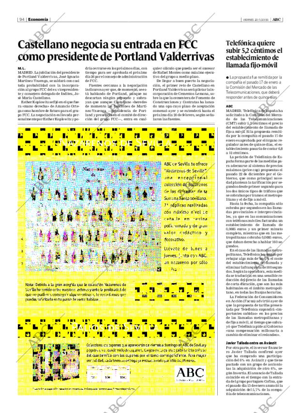 ABC SEVILLA 20-01-2006 página 94