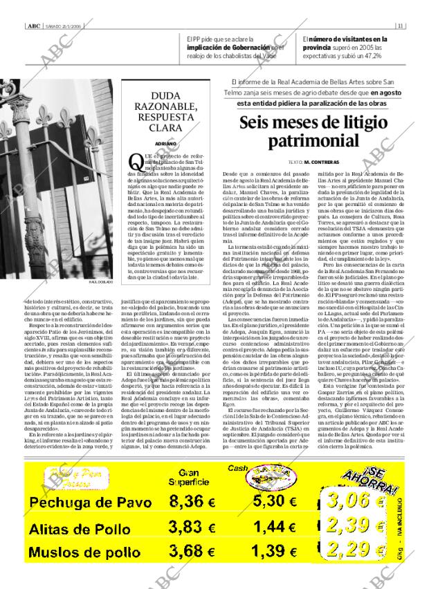 ABC SEVILLA 21-01-2006 página 11