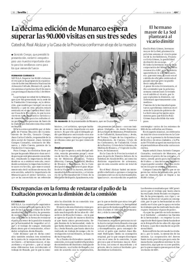 ABC SEVILLA 21-01-2006 página 16