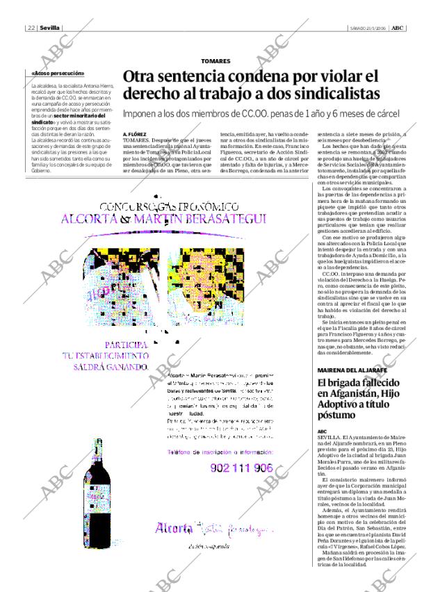 ABC SEVILLA 21-01-2006 página 22