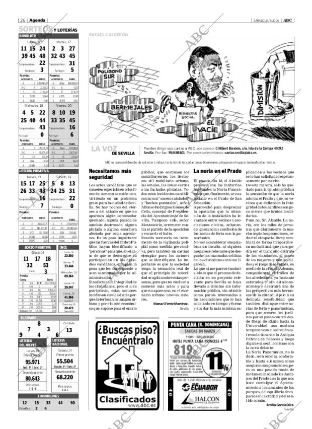 ABC SEVILLA 21-01-2006 página 26