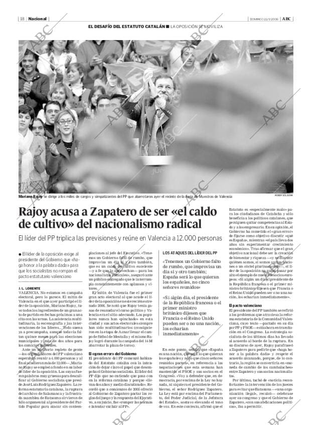 ABC MADRID 22-01-2006 página 18
