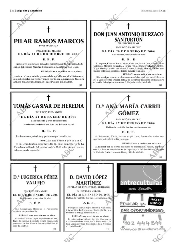 ABC MADRID 22-01-2006 página 88