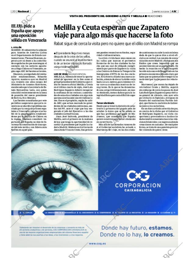 ABC MADRID 31-01-2006 página 20