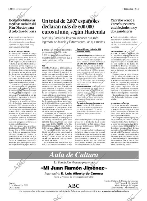 ABC MADRID 31-01-2006 página 85