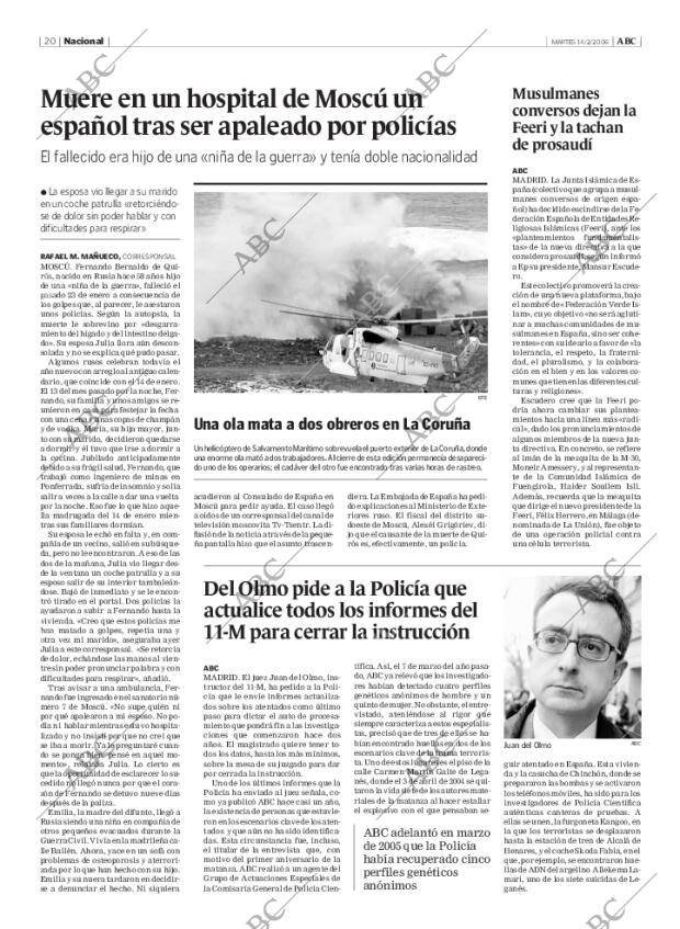 ABC MADRID 14-02-2006 página 20