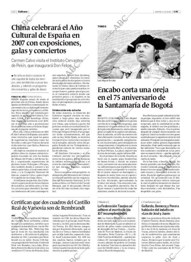 ABC MADRID 14-02-2006 página 62