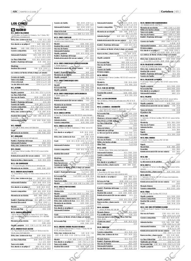 ABC MADRID 14-02-2006 página 65