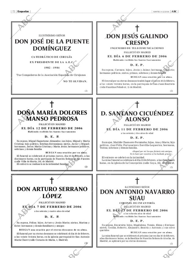 ABC MADRID 14-02-2006 página 72