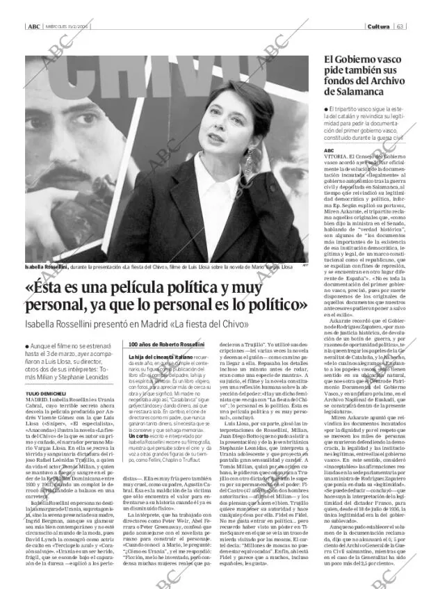 ABC MADRID 15-02-2006 página 63