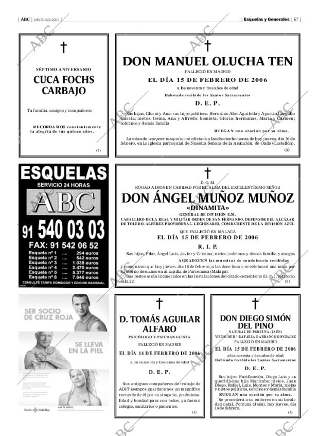 ABC MADRID 16-02-2006 página 67