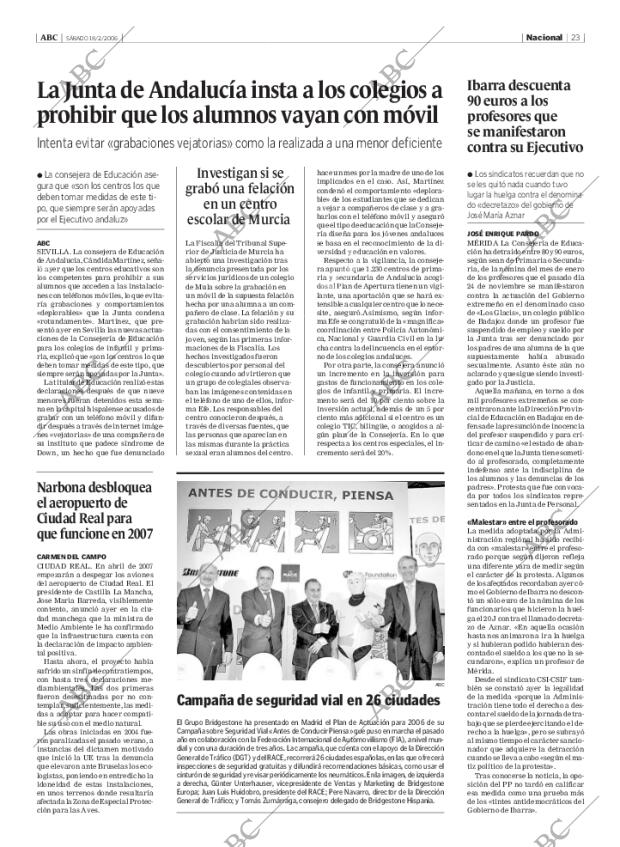 ABC MADRID 18-02-2006 página 23