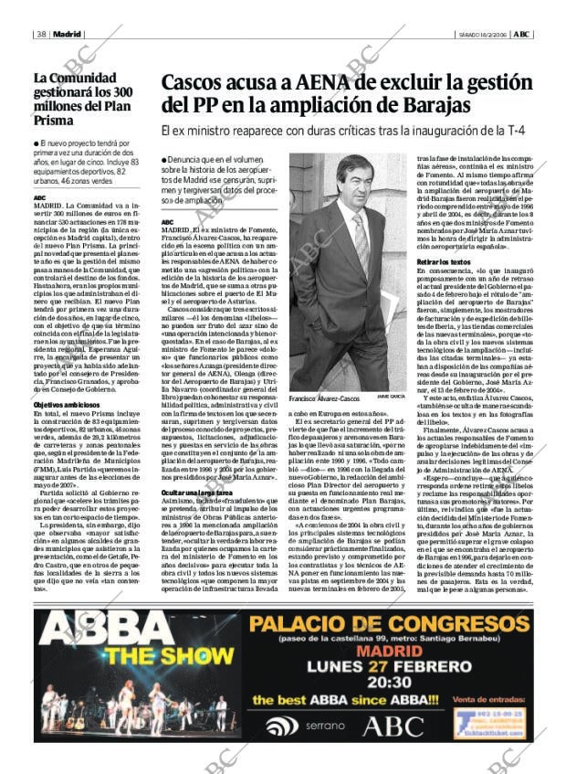 ABC MADRID 18-02-2006 página 38