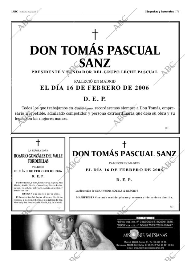 ABC MADRID 18-02-2006 página 71