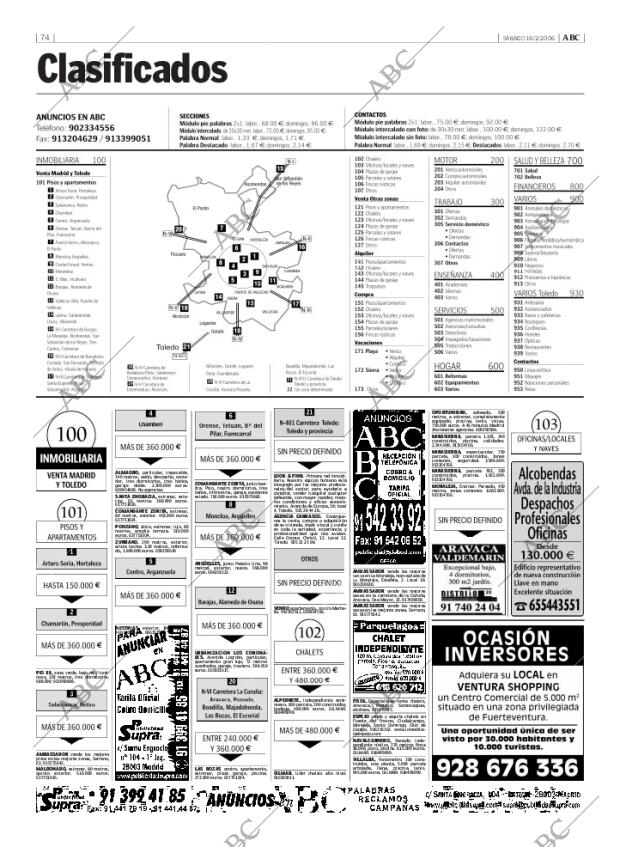 ABC MADRID 18-02-2006 página 74