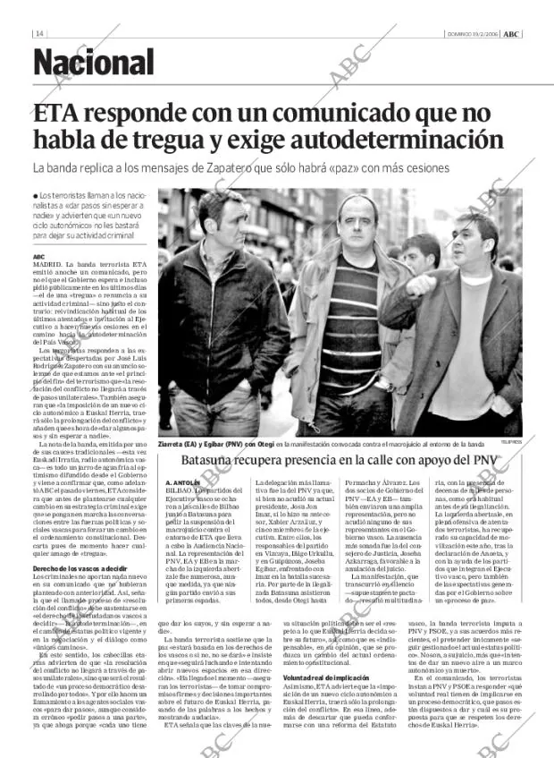 ABC MADRID 19-02-2006 página 14