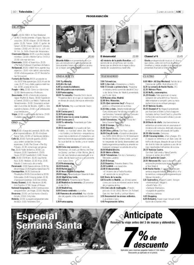 ABC MADRID 20-02-2006 página 110