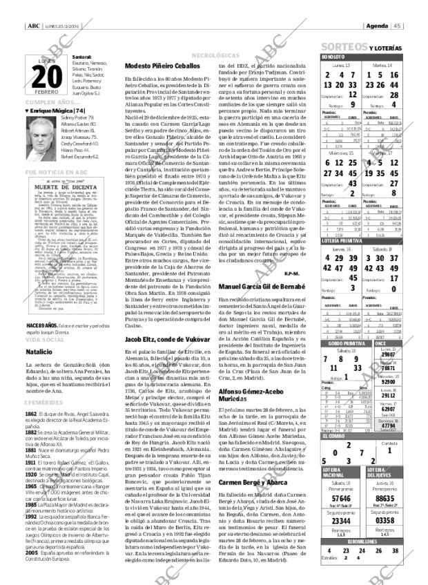 ABC MADRID 20-02-2006 página 45