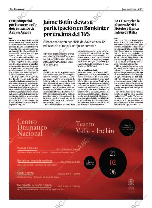 ABC MADRID 21-02-2006 página 90