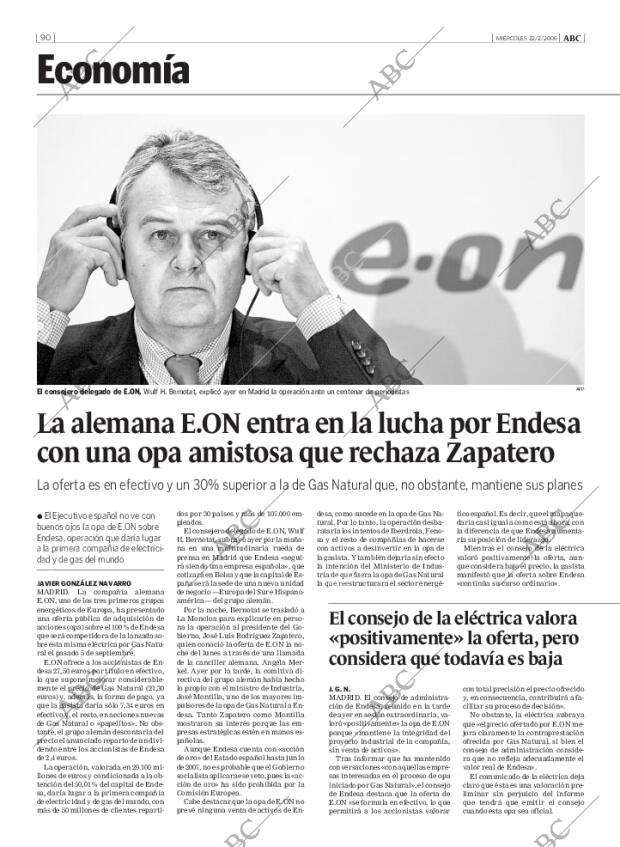 ABC MADRID 22-02-2006 página 90
