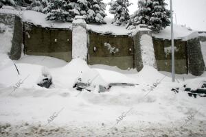Imagenes de la Nevada Caida esta mañana sobre foto Jaime Garcia Archdc en la...