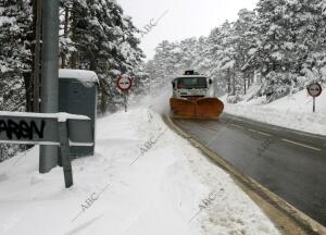 Imagenes de la Nevada Caida esta mañana sobre foto Jaime Garcia Archdc en la...