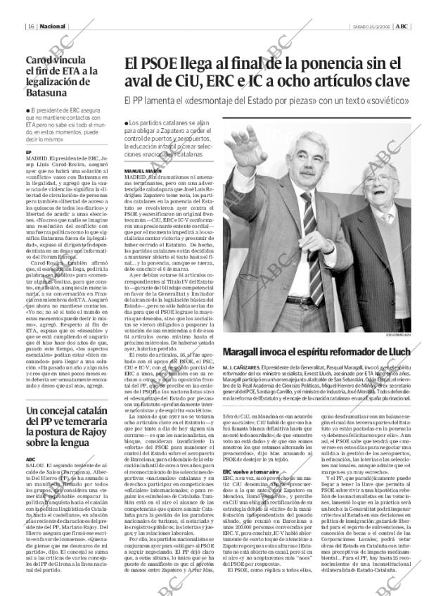 ABC MADRID 25-02-2006 página 16