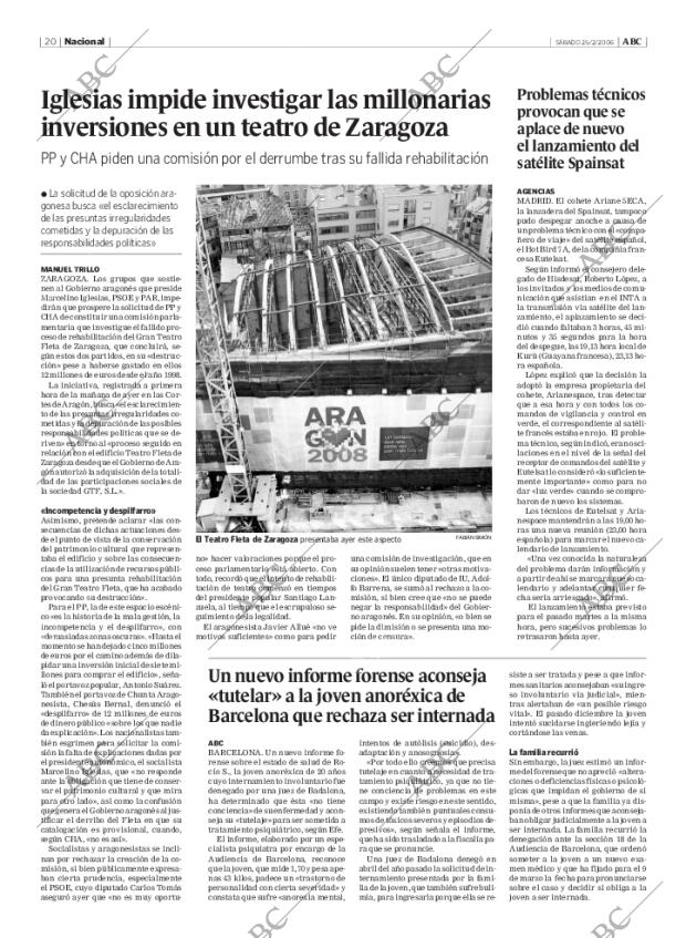 ABC MADRID 25-02-2006 página 20