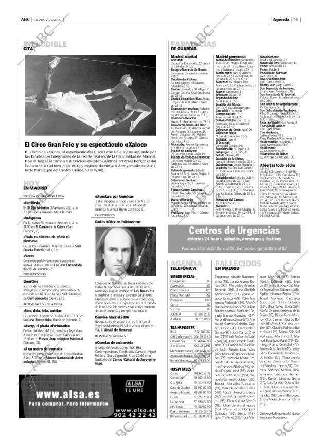 ABC MADRID 25-02-2006 página 45