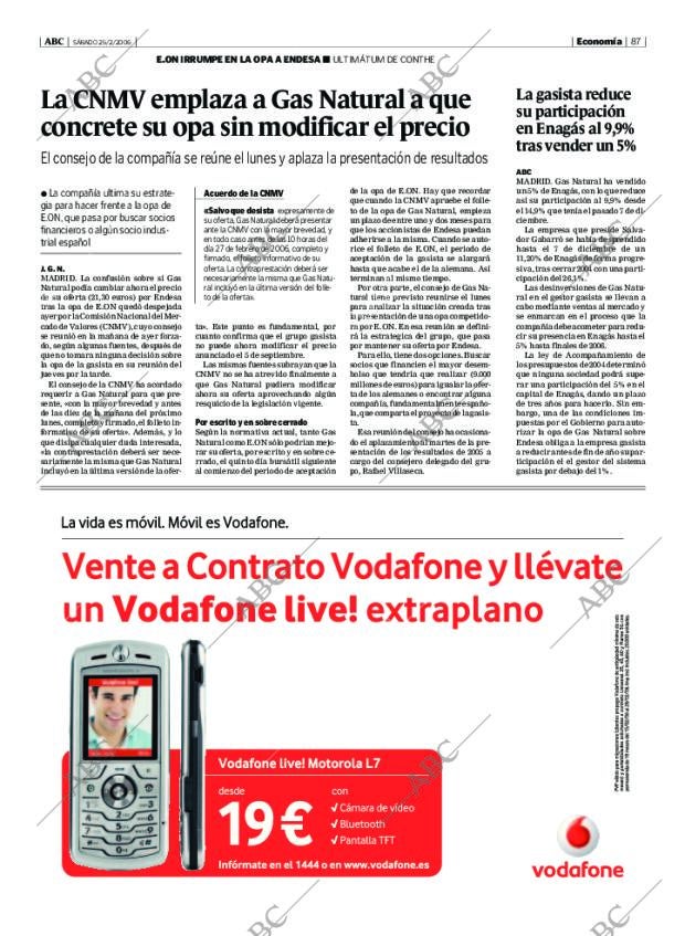 ABC MADRID 25-02-2006 página 87