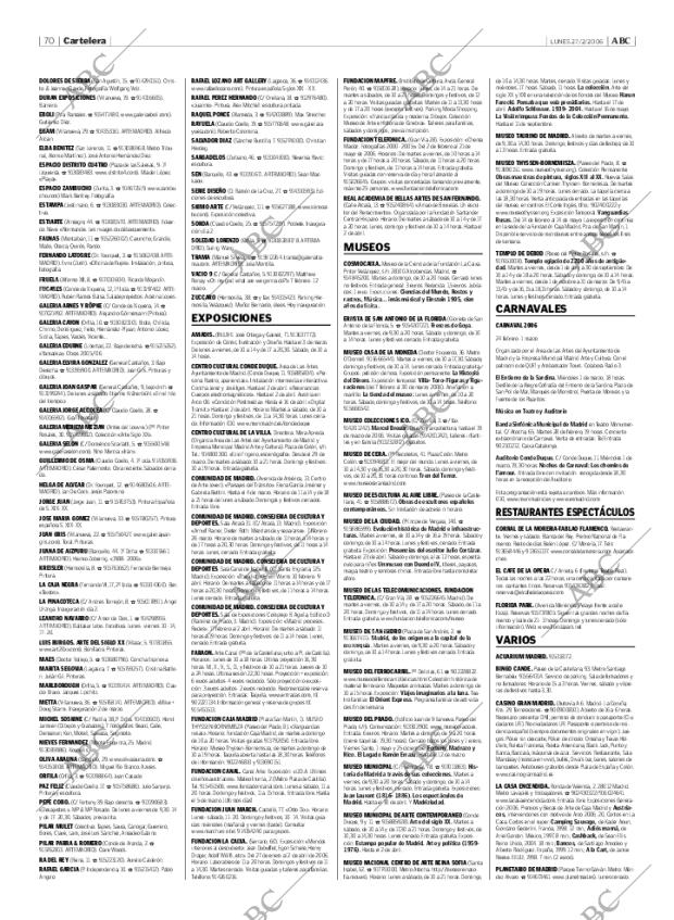 ABC MADRID 27-02-2006 página 70