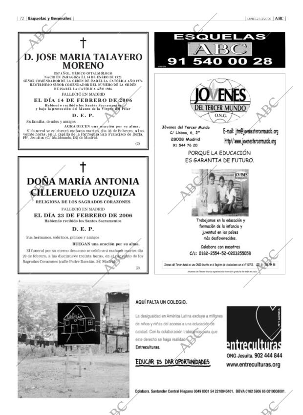 ABC MADRID 27-02-2006 página 72
